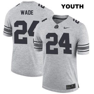 Youth NCAA Ohio State Buckeyes Shaun Wade #24 College Stitched Authentic Nike Gray Football Jersey NC20J20IA